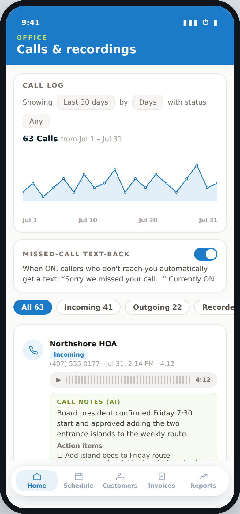 Opsly Calls on mobile